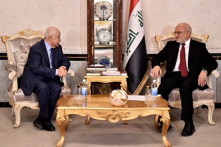 Abu-Ghazaleh Meets Iraqi Minister of Foreign Affairs, Lectures at Foreign Service Institute